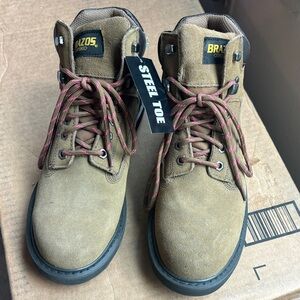 Women’s Brown Steel Toe Work Boots